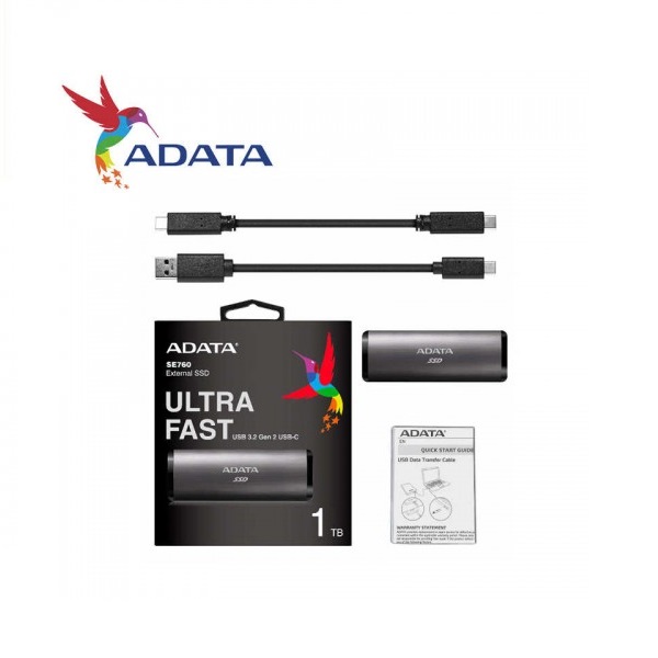 SSD Externe ADATA SE760 1TB USB 3.2 Gen 2 Type-C - DARIACOM