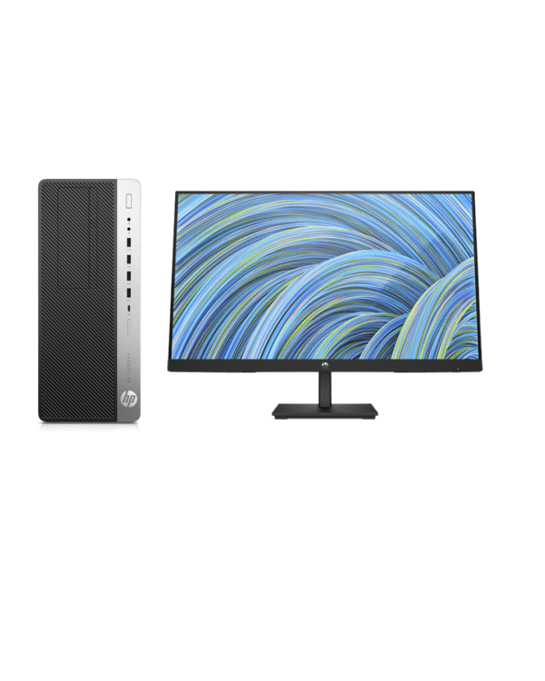 Design sans titre (2) DESKTOP HP ELITEDESK 800 G4 TOUR I5-8500 / RAM 8GB DDR4 / SSD 256 / GRV DVD / ECRAN 20" ( RENOVER )