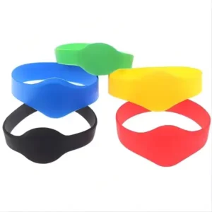 bracelet rfid 125khz gris noir rouge bleu contrôle accès